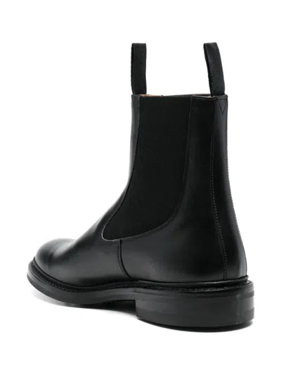 Tricker's Stephen Beatles Low Dainite Sole Shoes In Black