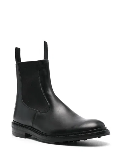 Tricker's Stephen Beatles Low Dainite Sole Shoes In Black