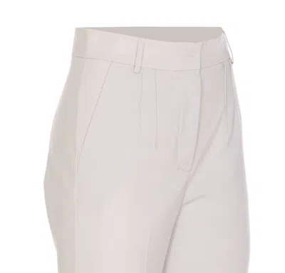 Patrizia Pepe Logo-plaque Trousers In White