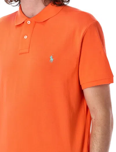 Polo Ralph Lauren Custon Slim Fit Polo Shirt In Orange