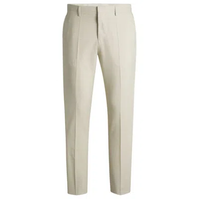 Hugo Boss Boss Perin Stretch Cotton Chino Trousers In White