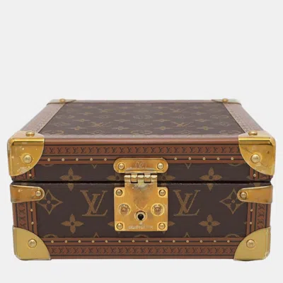 Pre-owned Louis Vuitton Monogram Jewelry Coffret In Brown
