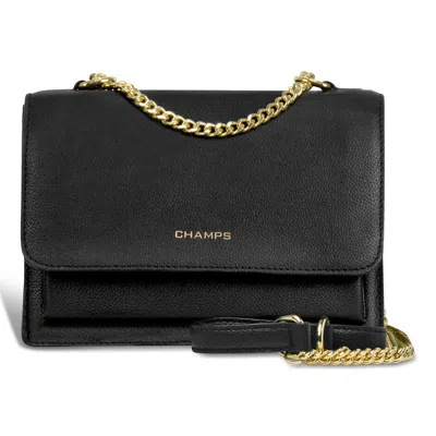 Champs Gala / Leather Clutch Should Bag In Black
