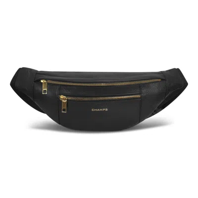 Champs Leather Waist-pack In Black
