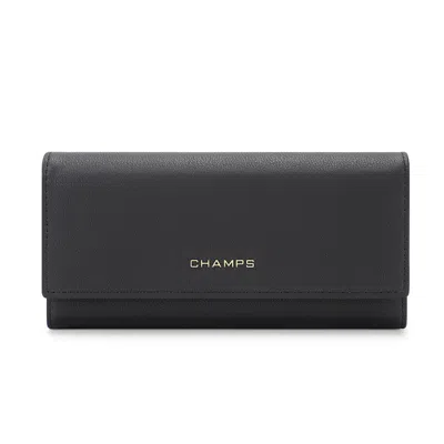 Champs Iconic / Expandable Trifold Wallet In Black