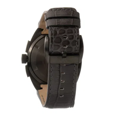 Armani Collezioni Armani Brown Leather Leather Men's Watch In Brown
