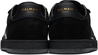 Balmain Swan Suede And Patent Leather Sneakers In Multi