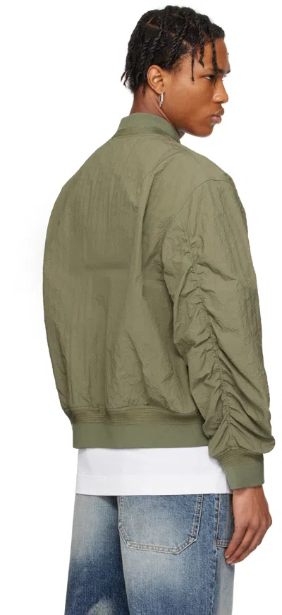 Givenchy Men's Nylon Bomber Jacket In Green