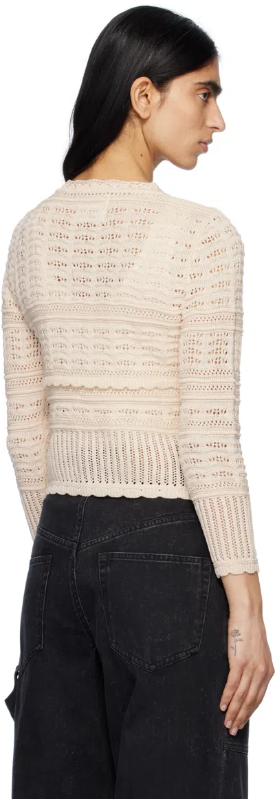Isabel Marant Étoile Ajaline Openwork Cardigan In Ecru
