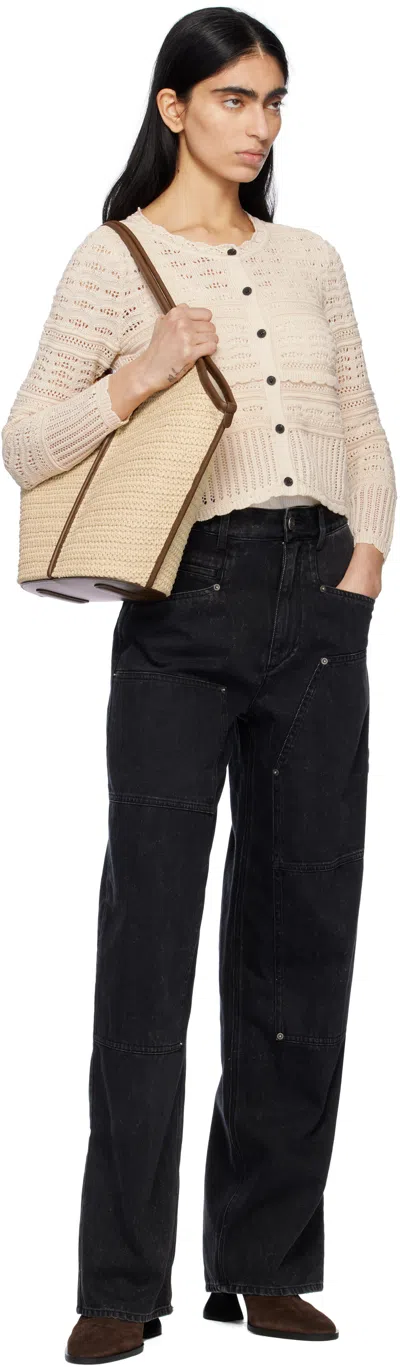 Isabel Marant Étoile Ajaline Openwork Cardigan In Ecru