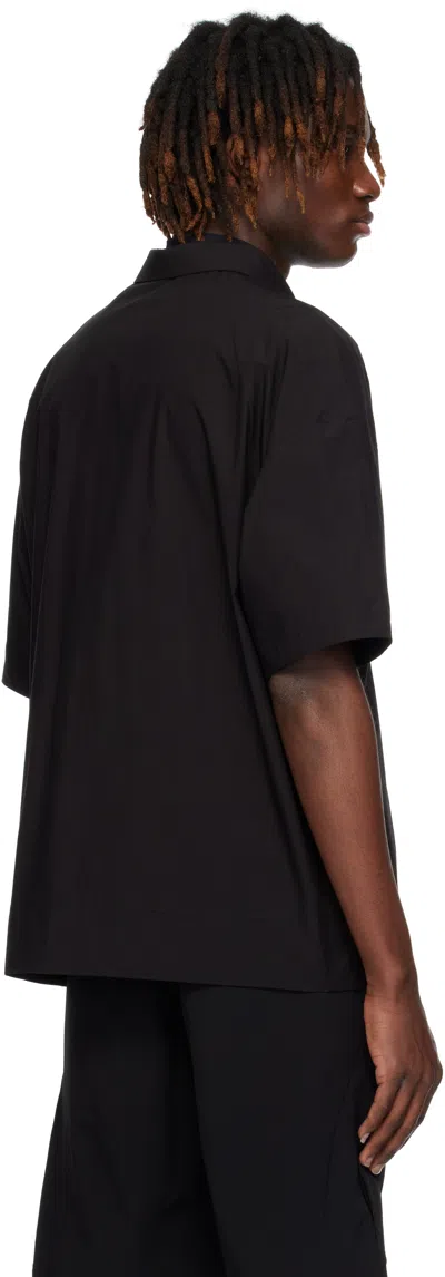 Devoa Black Half Sleeve Shirt In Black