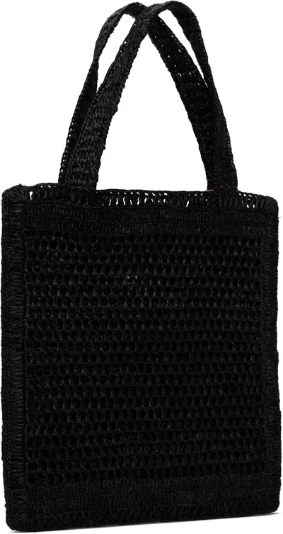 Chloé Women Summer Banana Rafia Tote In Black