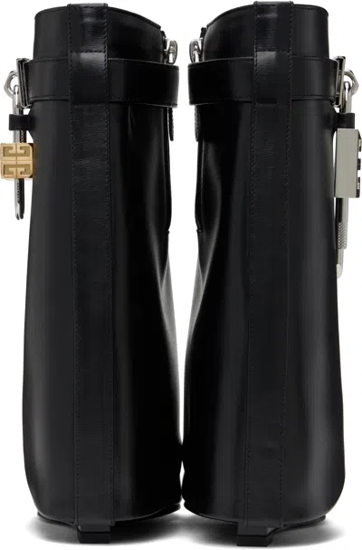 Givenchy Draped Design Black Boots With Pointed Toe And Signature Buckle In Black