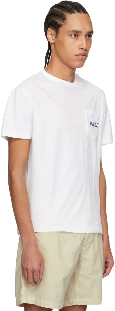 Polo Ralph Lauren White Classic Fit Polo Bear Jersey T-shirt In Sp25 White Hrtg Icon