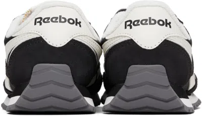 Reebok Classic Az Washed Black And Chalk Suede Leather Sneakers In Washed Black/washed Black/chalk