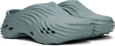 Crocs Blue Echo Wave Clogs In Pond