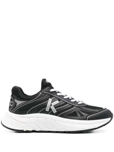Kenzo Low Top Sneakers With Chunky Rubber Sole In Black
