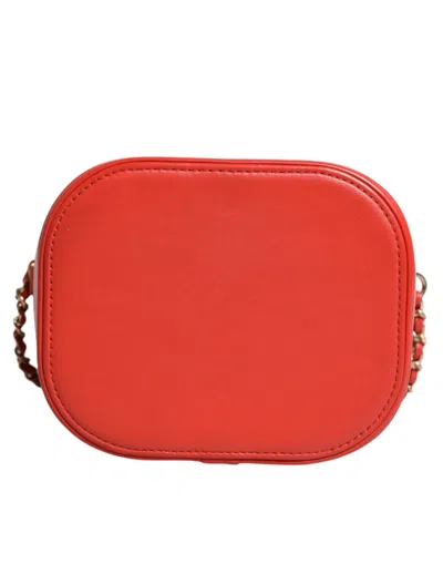 Pre-owned Chanel Orange Coco Mark Vanity Chain Shoulder Hand Women's Purse