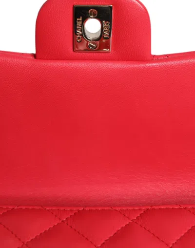 Pre-owned Chanel Pink Matelasse Chain Shoulder Lambskin Purse Women's Mini