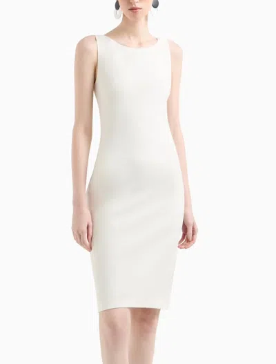 Shop Emporio Armani Dresses In Warm White