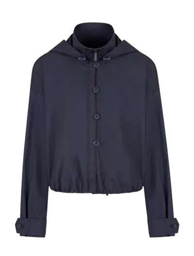 Emporio Armani Pima Gabardine 3-in-1 Blouson In Graphite