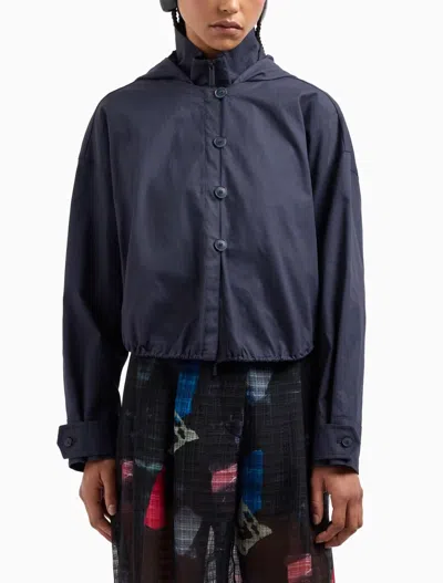 Emporio Armani Pima Gabardine 3-in-1 Blouson In Graphite