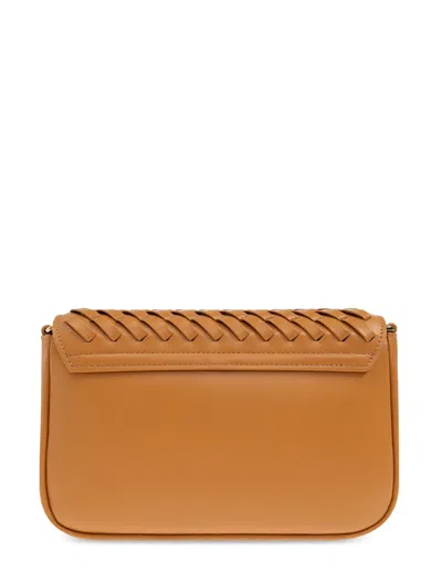 Emporio Armani Shoulder Bag With Decorative Weave In Brown