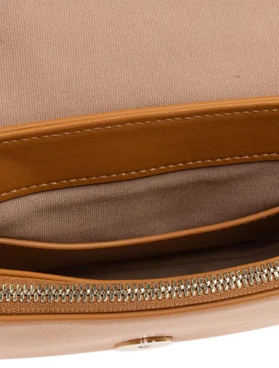 Emporio Armani Shoulder Bag With Decorative Weave In Brown