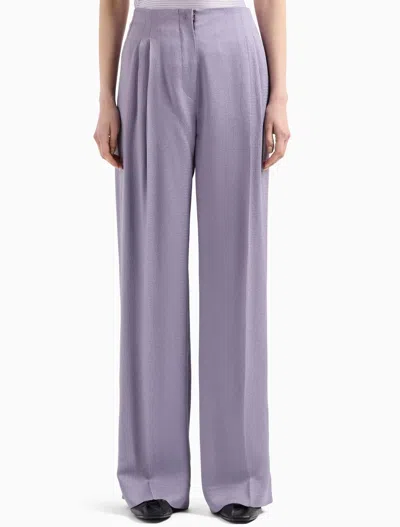 Emporio Armani Trousers Purple In Purple