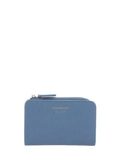 Emporio Armani Official Store Deer-print Myea Wallet With Coin Purse In Grey