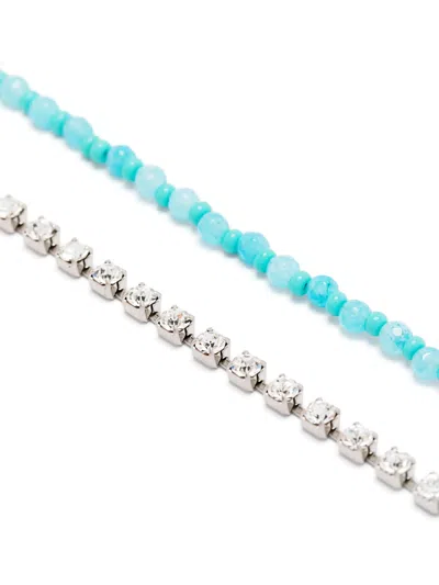 FORTE FORTE FORTE FORTE STRASS AND BEADS NECKLACE 