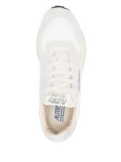 Autry Reelwind Sneakers In Gray And White With Suede