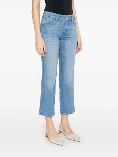 Seven Calie Straighnt Cropped Jeans In Clear Blue