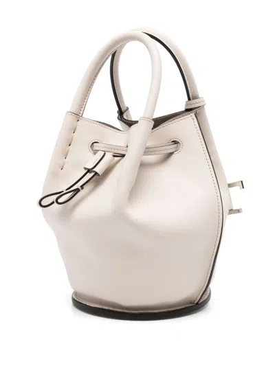 Tod's Mini Leather Bucket Bag In Neutral