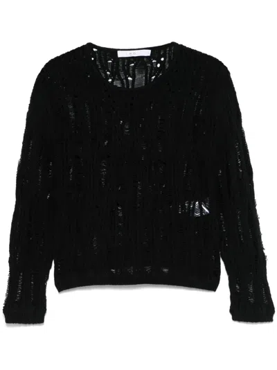 Iro Liya Cotton Sweater In Black