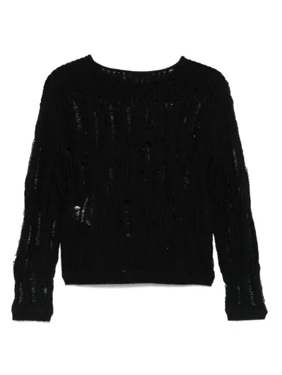 Iro Liya Cotton Sweater In Black