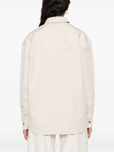 Iro Cotton Shirt With Long Sleeves And Collar In Beige