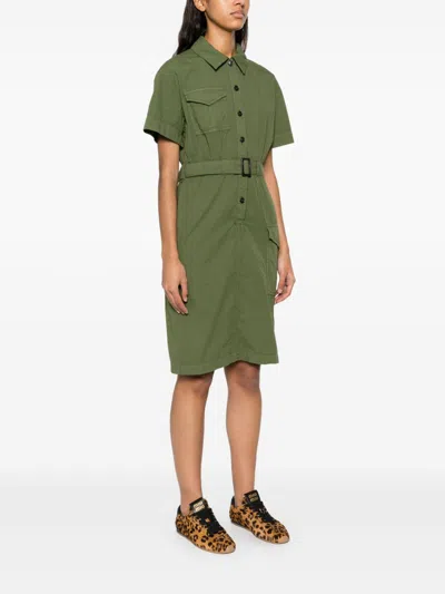 Woolrich Women's Cotton Shirt Dress In Green
