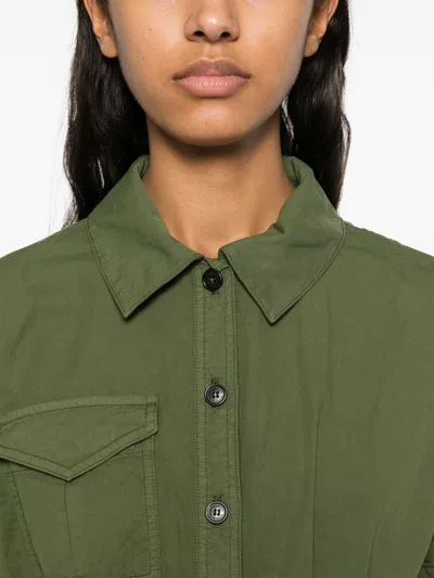 Woolrich Women's Cotton Shirt Dress In Green