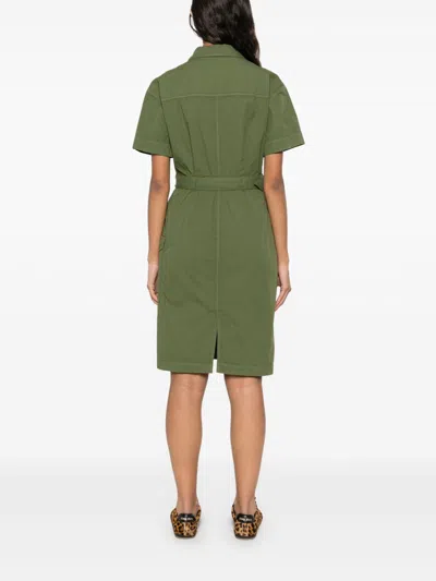 Woolrich Women's Cotton Shirt Dress In Green