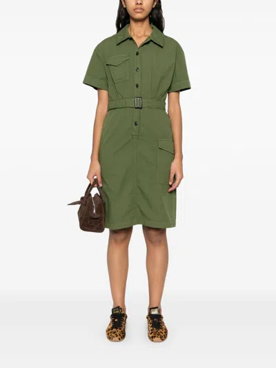 Woolrich Women's Cotton Shirt Dress In Green