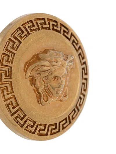 Versace Tribute Medusa Stud Earrings In Golden