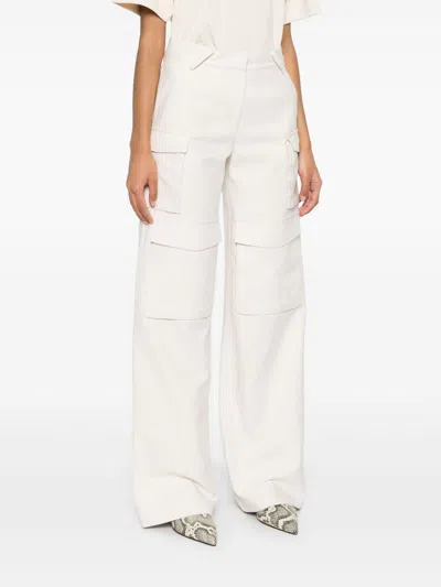 Iro Polina Cotton Blend Trousers In Beige