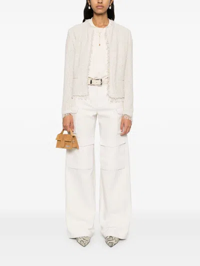 Iro Polina Cotton Blend Trousers In Beige