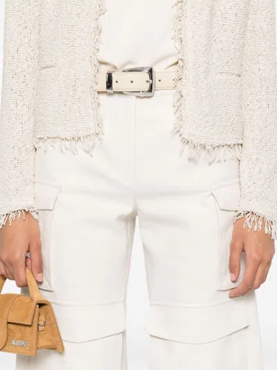 Iro Polina Cotton Blend Trousers In Beige
