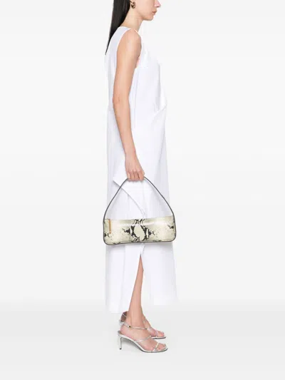 Khaite Lori Python-embossed Leather Shoulder Bag In Beige