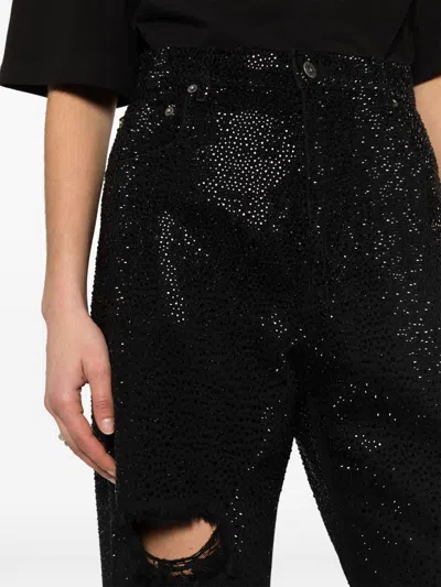 Golden Goose Denim Cotton Jeans In Black