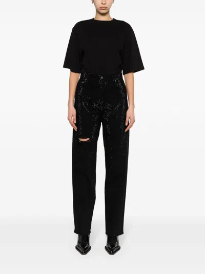 Golden Goose Denim Cotton Jeans In Black