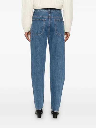 Khaite Corben Straight-leg Jeans In Blue