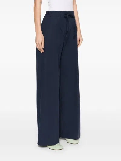 P.a.r.o.s.h Parosh Cotton Wide Leg Trousers In Blue